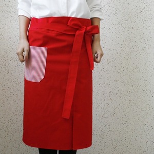 cafe apron red